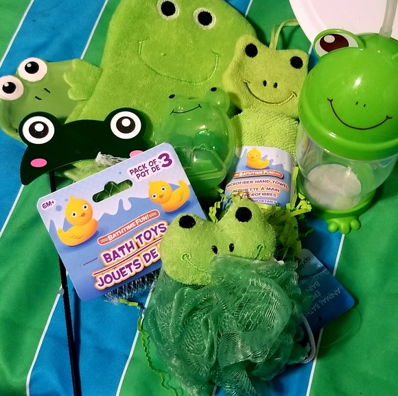 Baby's Frog theme Easter Gift Bath Basket - Picture 3 of 8
